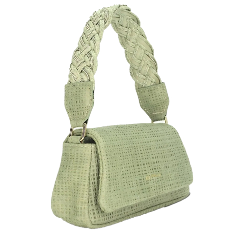 ALMALA mini bag suede effect mesh MIA 100% leather MADE IN ITALY