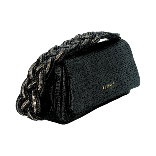 ALMALA mini bag suede effect mesh MIA 100% leather MADE IN ITALY