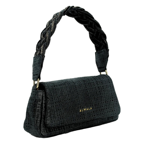 ALMALA mini borsa pelle scamosciata effetto rete MIA 100% pelle MADE IN ITALY