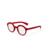 OKKIA Lauro round red reading glasses soft touch frame, equipped with spring arms