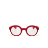 OKKIA Lauro round red reading glasses soft touch frame, equipped with spring arms