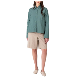 CENSURED giacca donna nylon look tecnico verde svasata GWC188THP05
