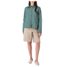CENSURED giacca donna nylon look tecnico verde svasata GWC188THP05
