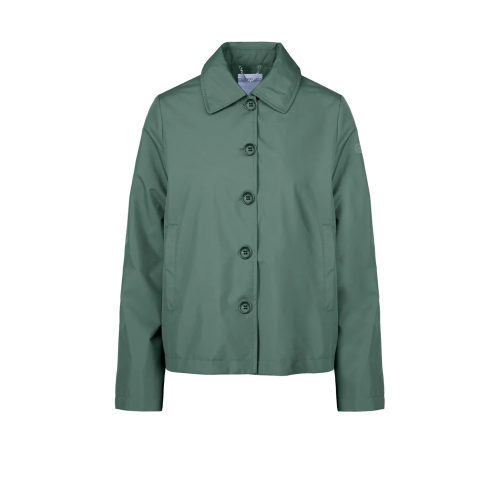 CENSURED giacca donna nylon look tecnico verde svasata GWC188THP05