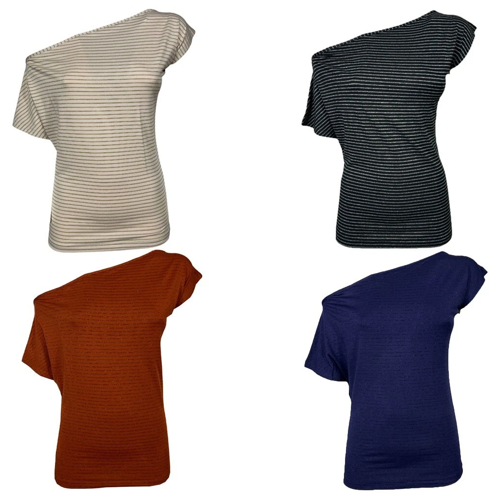 ORIMUSI women's t-shirt small stripes lurex CARDO LUREX MADE IN ITALY