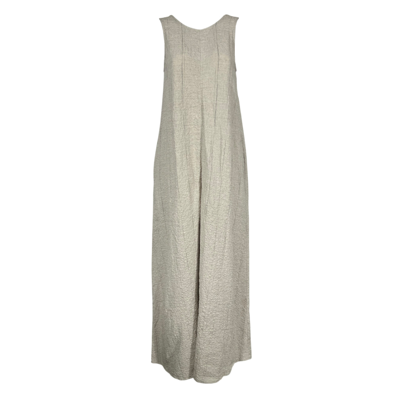 OPIFICIO NEIRAMI jumpsuit natural back neckline black stripe OP23RF MADE IN ITALY