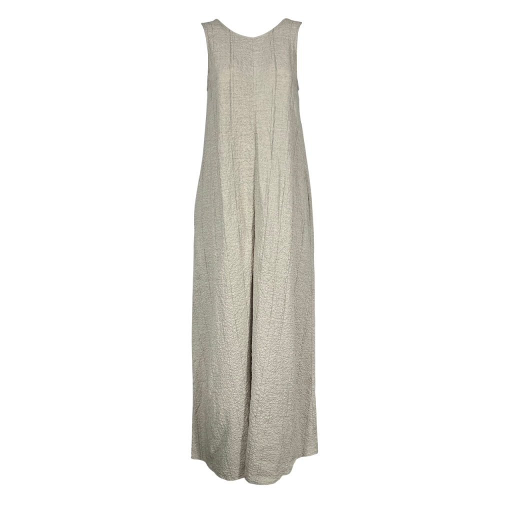 OPIFICIO NEIRAMI jumpsuit natural back neckline black stripe OP23RF MADE IN ITALY OPIFICIO NEIRAMI jumpsuit natural back neckline black stripe OP23RF MADE IN ITALY