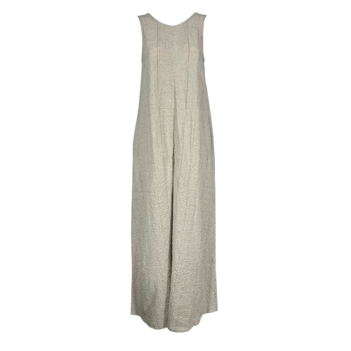 OPIFICIO NEIRAMI jumpsuit natural back neckline black stripe OP23RF MADE IN ITALY