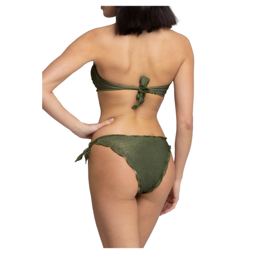 WIKINI bikini a fascia foderato lurex unito FRU FRU FASCIA MADE IN ITALY