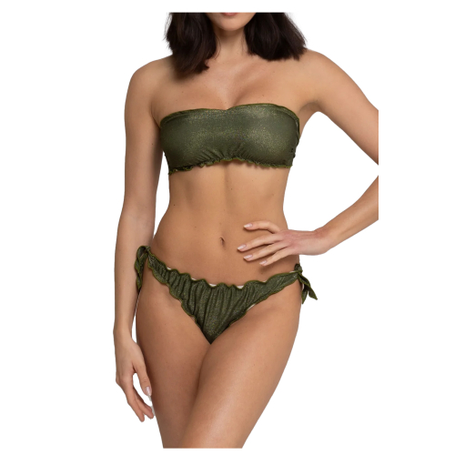 WIKINI bandeau bikini lined lurex plain FRU FRU BANDEAU MADE IN ITALY
