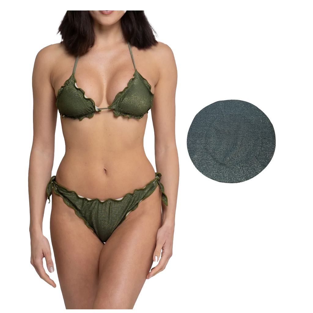 WIKINI triangle bikini lined lurex plain FRU FRU MADE IN ITALY