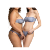 WIKINI bikini a fascia foderato lurex righe FRU FRU FASCIA RIGHE MADE IN ITALY