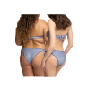 WIKINI bikini triangolo foderato lurex riga blu/panna FRU FRU RIGHE MADE IN ITALY