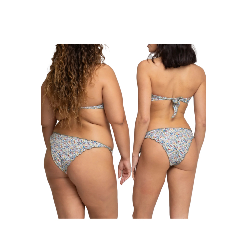 WIKINI bikini a fascia foderato fantasia liberty london bianco/multicolor FRU FRU FASCIA C062 MADE IN ITALY