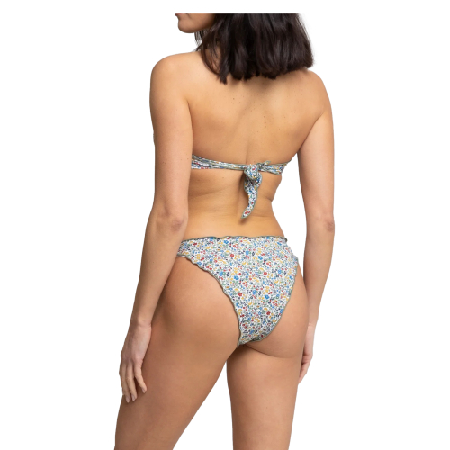 WIKINI bikini a fascia foderato fantasia liberty london bianco/multicolor FRU FRU FASCIA C062 MADE IN ITALY