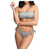 WIKINI bikini a fascia foderato fantasia liberty london bianco/multicolor FRU FRU FASCIA C062 MADE IN ITALY