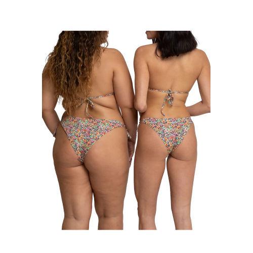 WIKINI women's triangle bikini lined yellow multicolor pattern MEGAN CO52 MADE IN ITALY