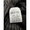 WIKINI costume donna intero nero righe lurex oro LUMIER MADE IN ITALY