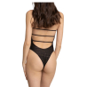 WIKINI costume donna intero nero righe lurex oro LUMIER MADE IN ITALY