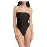WIKINI costume donna intero nero righe lurex oro LUMIER MADE IN ITALY