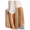 MOLLY BRACKEN Borsa Cestino in paglia intrecciata beige H162DE