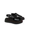 CHARLY FOX women's leather sandal black crossed 11341 100% leather MADE IN ITALY