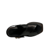 CHARLY FOX women's leather sandal black crossed 11341 100% leather MADE IN ITALY