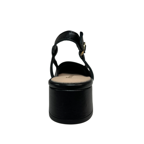FRANCESCO BRUNELLI slingback donna a punta nera 5115 100% pelle