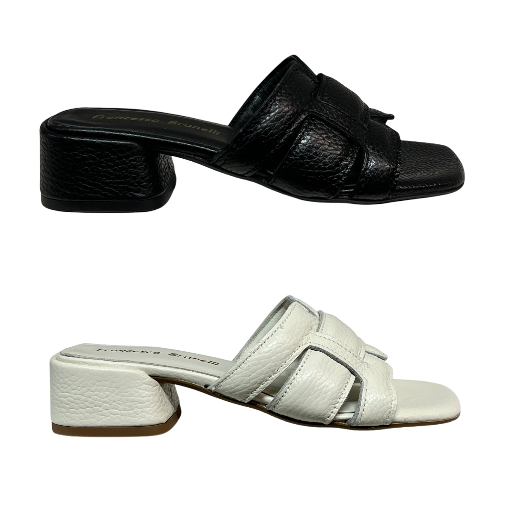 FRANCESCO BRUNELLI women's sandal open back 5205 100% leather