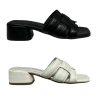FRANCESCO BRUNELLI women's sandal open back 5205 100% leather