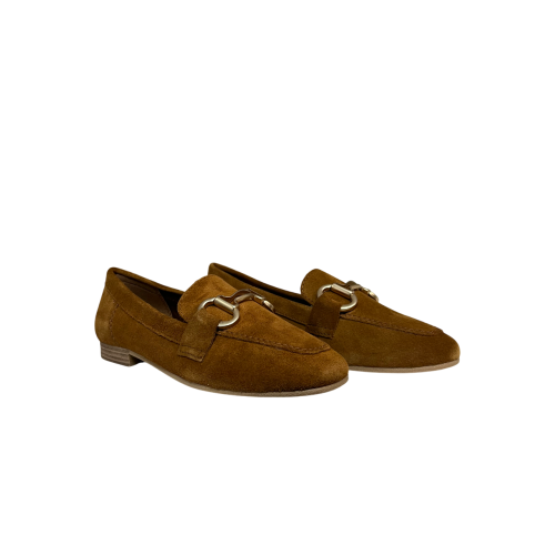 FRANCESCO BRUNELLI mocassino donna camoscio cuoio 5103 100% pelle