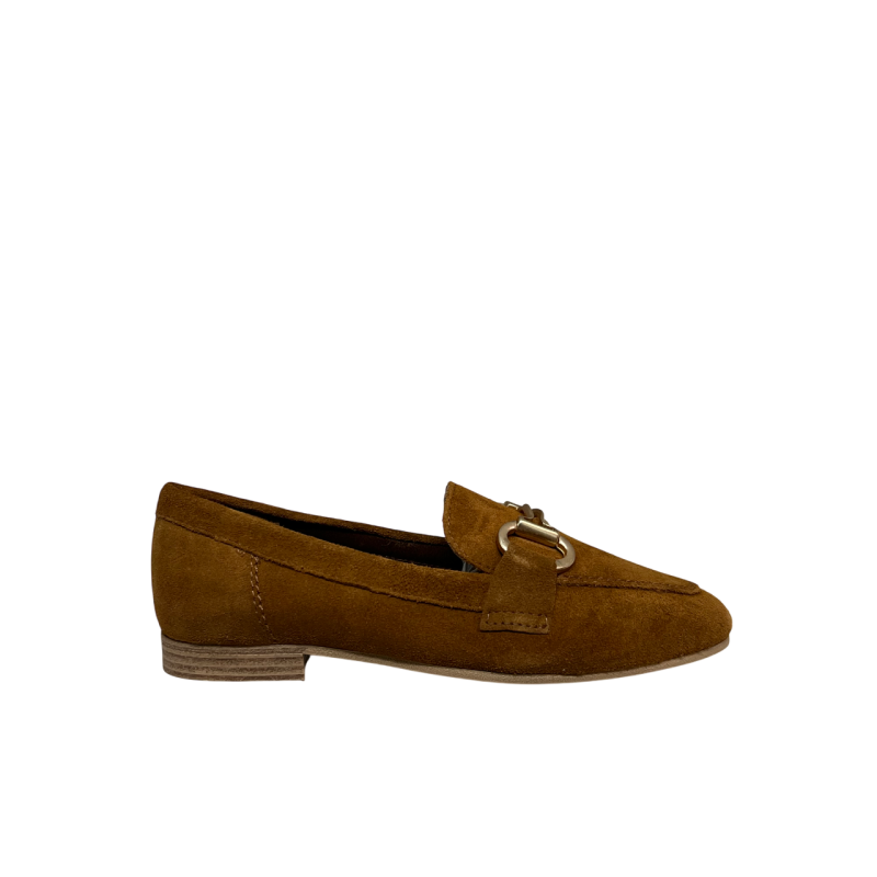 FRANCESCO BRUNELLI mocassino donna camoscio cuoio 5103 100% pelle