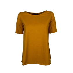 NEIRAMI t-shirt donna svasata arancio B53JS MADE IN ITALY