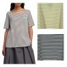 NEIRAMI t-shirt donna svasata righe B53ST MADE IN ITALY
