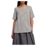 NEIRAMI t-shirt donna svasata righe B53ST MADE IN ITALY