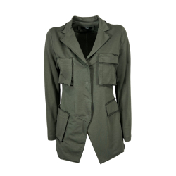 TADASHI giacca donna felpa garzata militare P256114 MADE IN ITALY