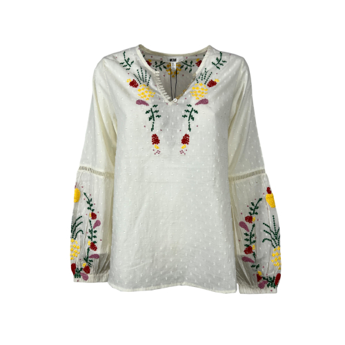 MD’M blusa donna cotone plumetis 2.61.100.04 100% cotone