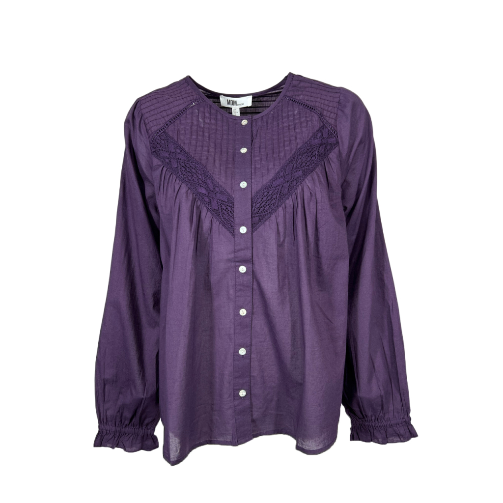 MD’M STUDIO camicia donna viola 2.61.065.05 100% cotone