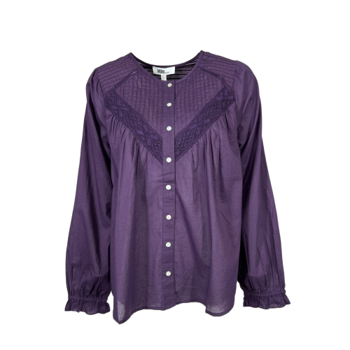 MD’M STUDIO camicia donna viola 2.61.065.05 100% cotone