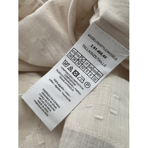 MD’M camicia donna ecru cotone plumetis 2.61.468.44 100% cotone