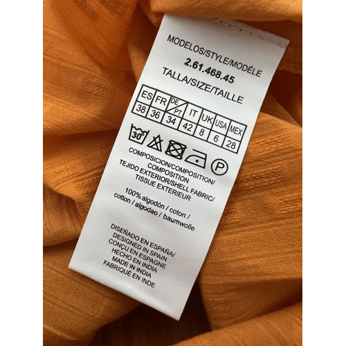 MD’M camicia donna arancio cotone plumetis 2.61.468.45 100% cotone