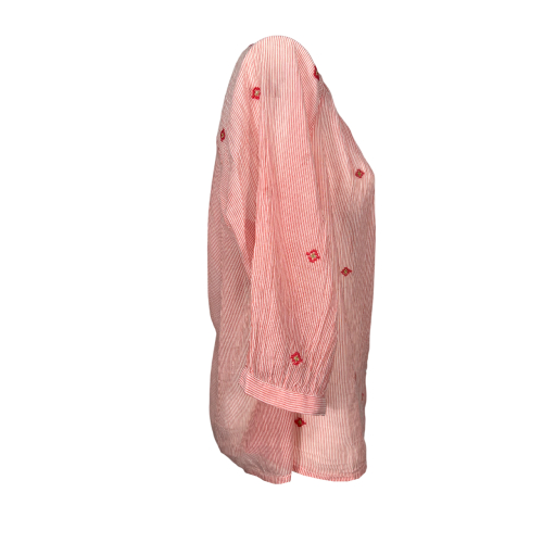MD’M camicia donna righe corallo/bianco 2.61.068.36 100% cotone