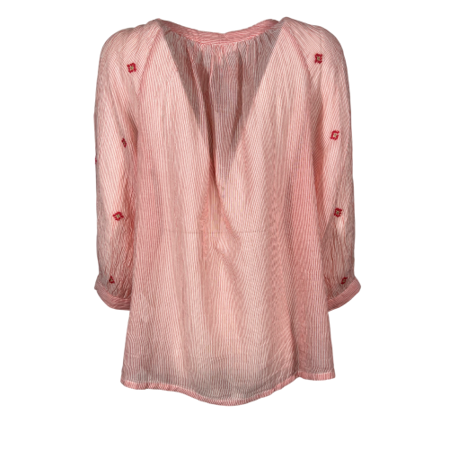 MD’M camicia donna righe corallo/bianco 2.61.068.36 100% cotone