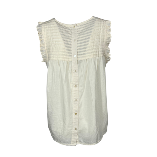 MD’M STUDIO women’s ivory flared blouse buttoned back 2.61.065.06 100% cotton