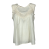 MD’M STUDIO women’s ivory flared blouse buttoned back 2.61.065.06 100% cotton