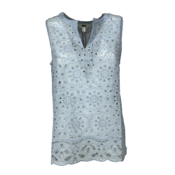 MD’M blusa donna sangallo celeste 2.61.003.03 100% cotone