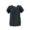 MD’M STUDIO blusa donna sangallo nero 2.61.468.46 90% cotone 10% lino