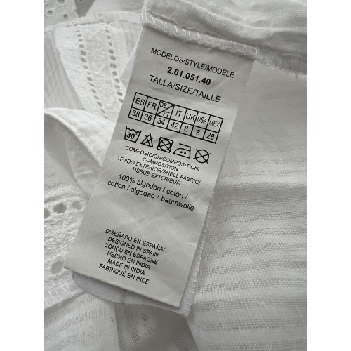 MD’M camicia donna sangallo/cotone bianco 2.61.051.40 100% cotone