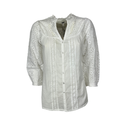 MD’M camicia donna sangallo/cotone bianco 2.61.051.40 100% cotone