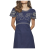 MD’M STUDIO abito donna blu 2.75.053.01 50% lino 50% cotone